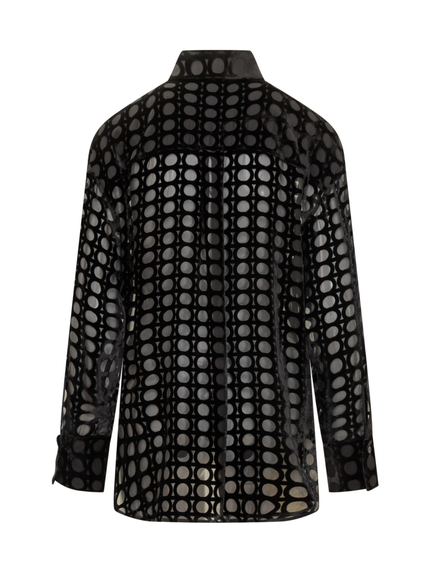 Black Regular Geometric Shirt