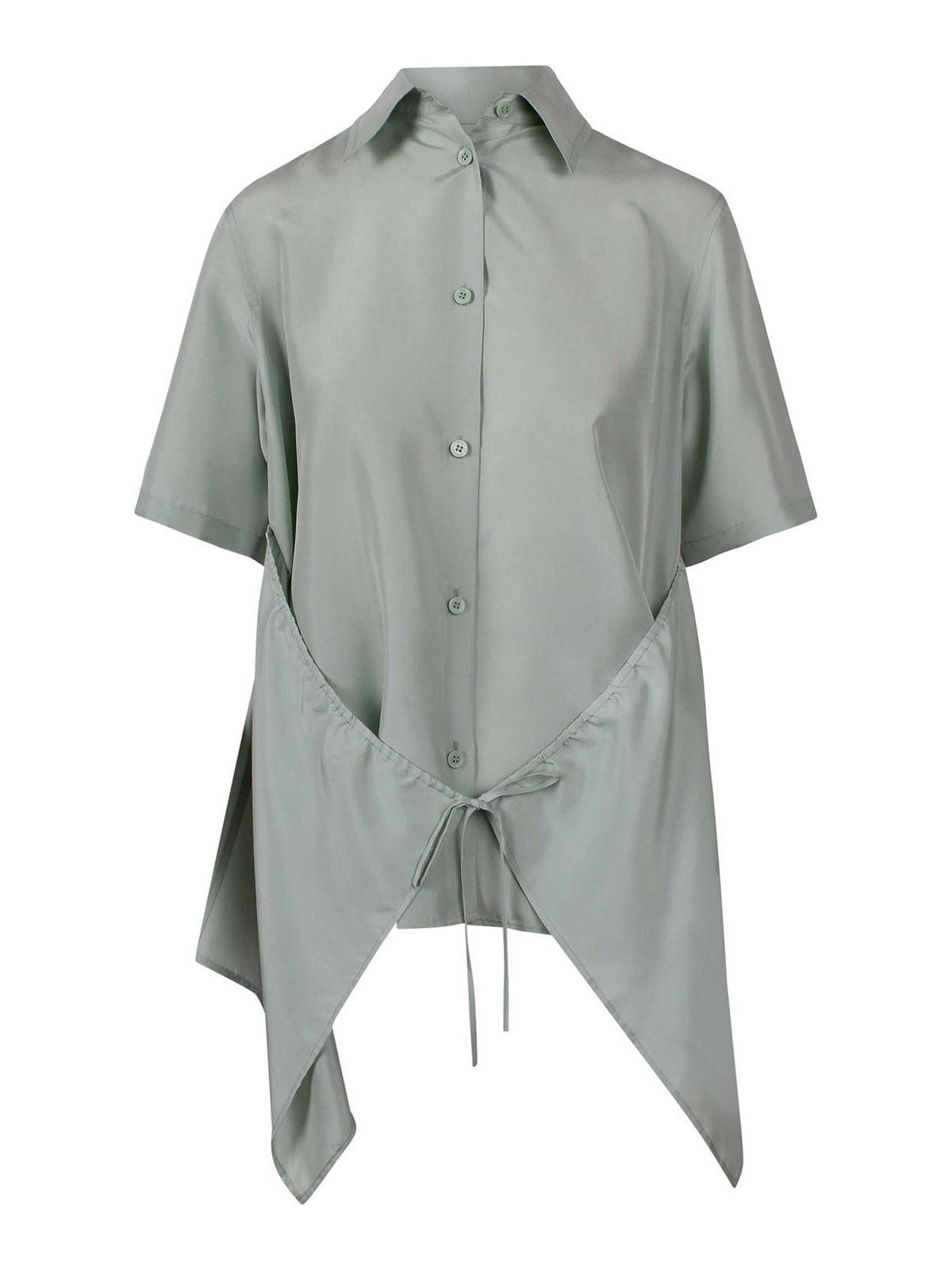 Lace-up blouse