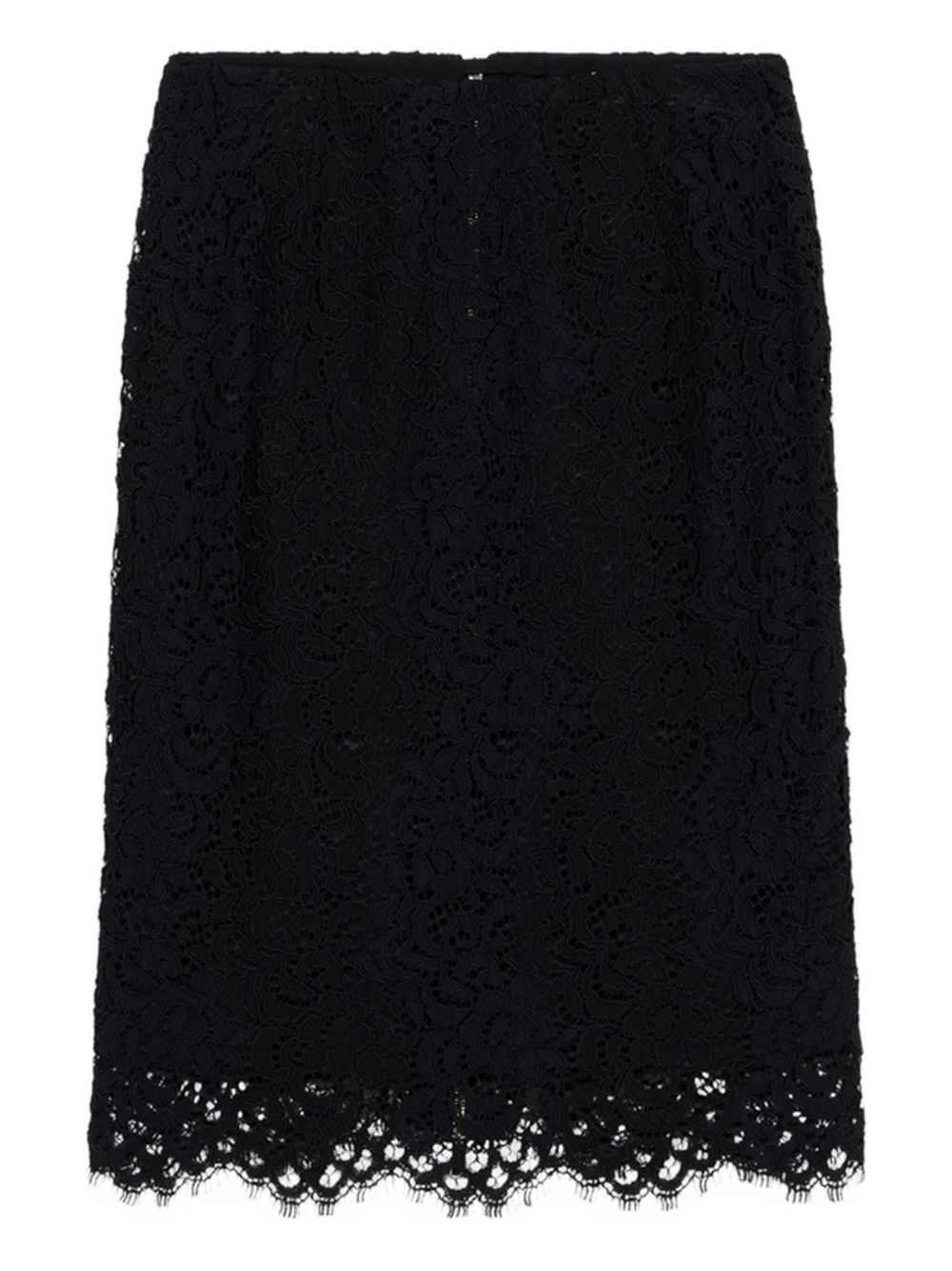 Lace-embellished pencil skirt - Black