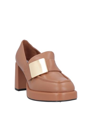 Woman Loafers Camel Size 11 Leather