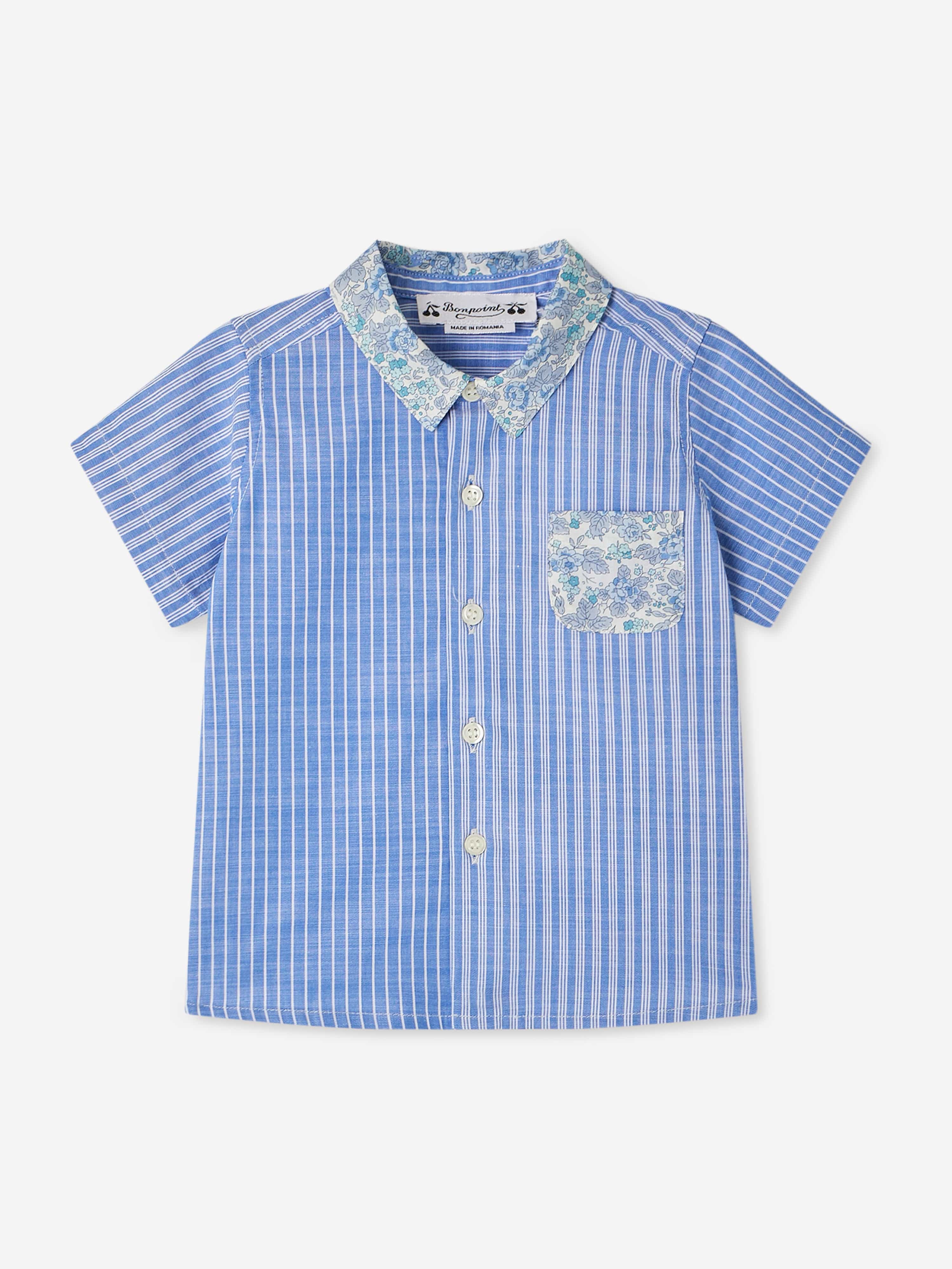 Bonpoint Baby Boys Fredy Shirt in Blue 12 Mths