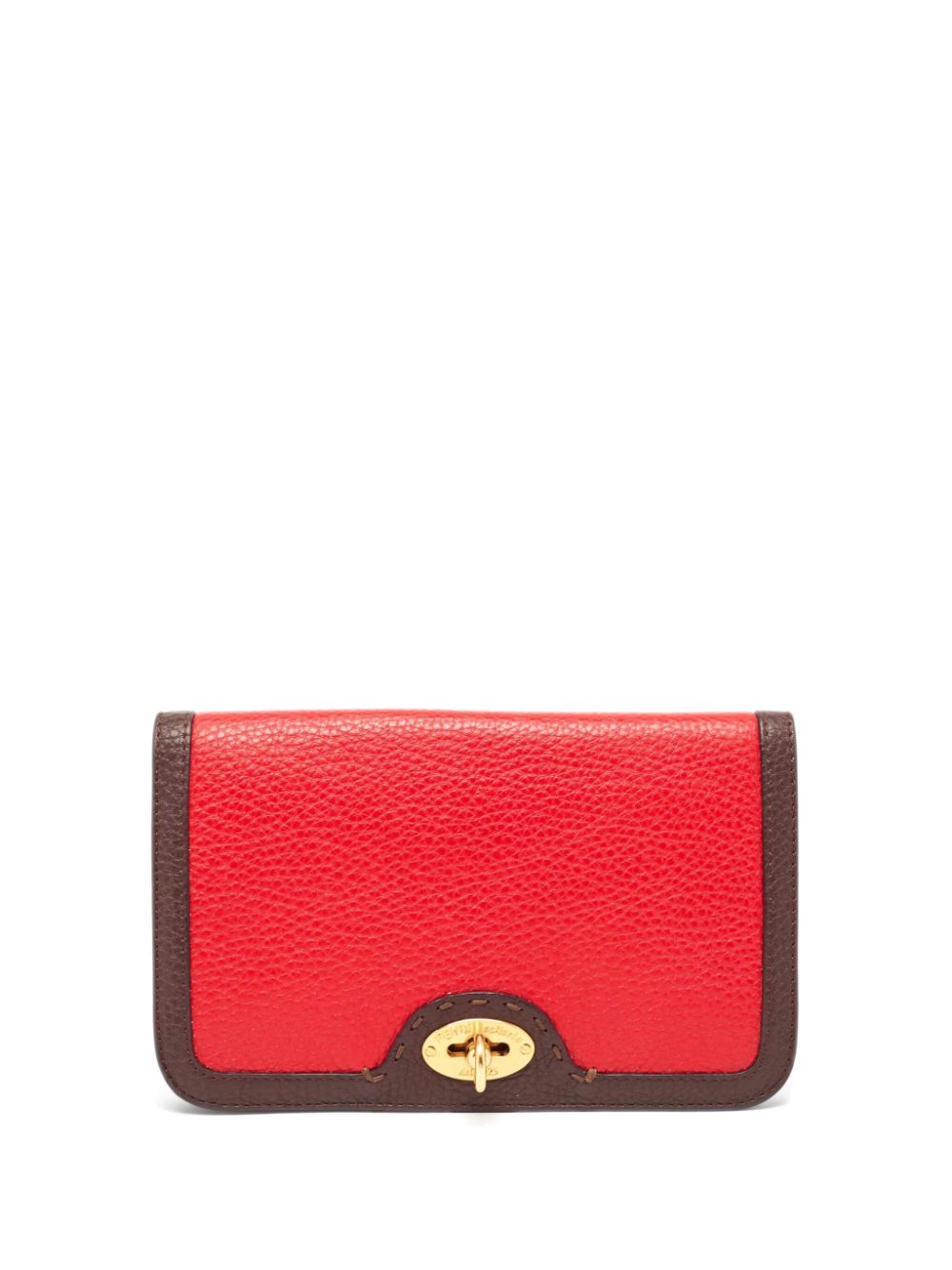 2012 two-tone leather clutch bag - Brown