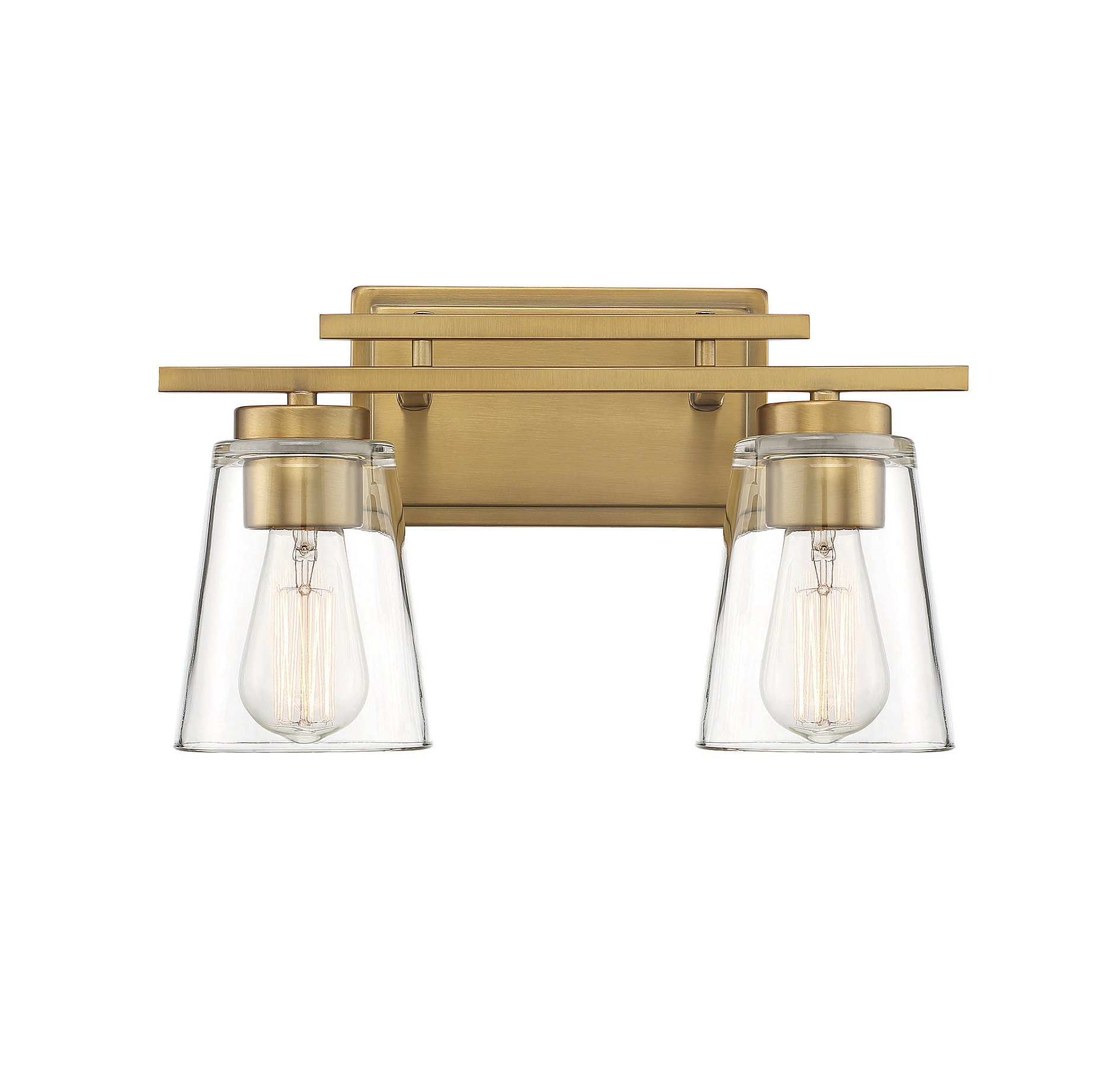 Savoy House Calhoun 2-Light Bathroom Vanity Light in Warm Bras