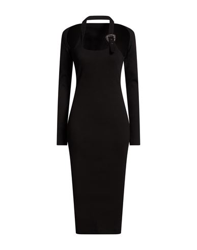 Woman Midi dress Black Size 6 Cotton, Elastane