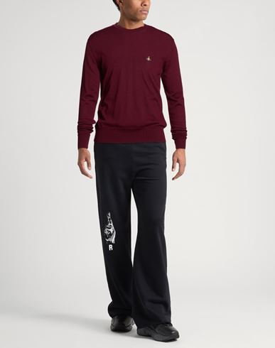 Man Sweater Burgundy Size S Virgin Wool