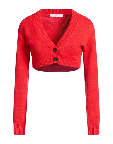 Woman Wrap cardigans Tomato red Size M Cashmere, Polyamide
