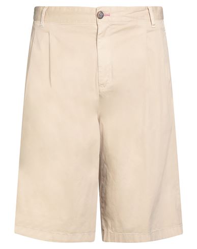 Man Shorts & Bermuda Shorts Beige Size 34 Cotton, Elastane