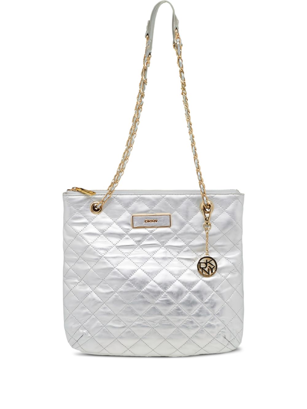 Pre-Owned quilted shoulder bag - Silver