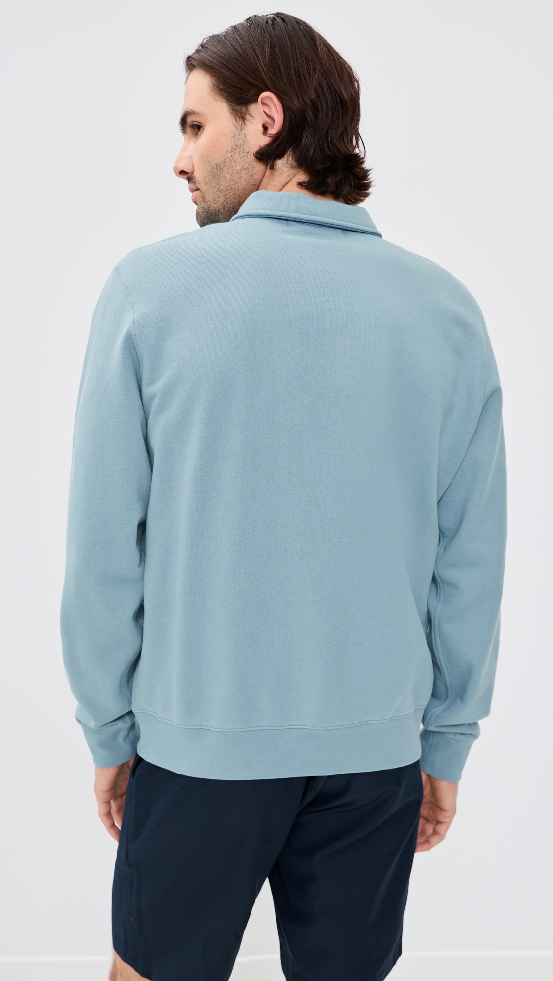 Monogram Washed Rugby Sweater Blue