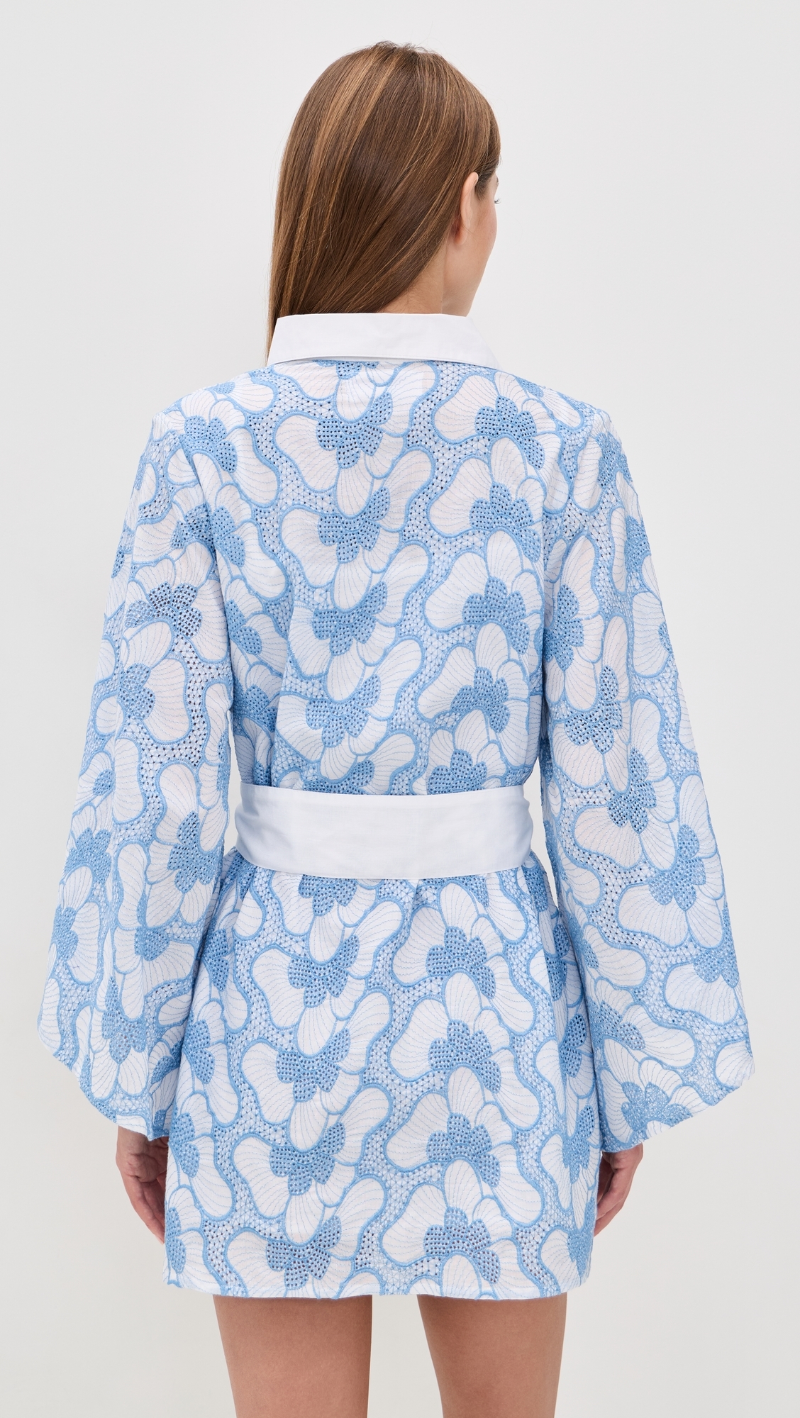 Lupy Short Coverup Eyelet Butterfly Blue L