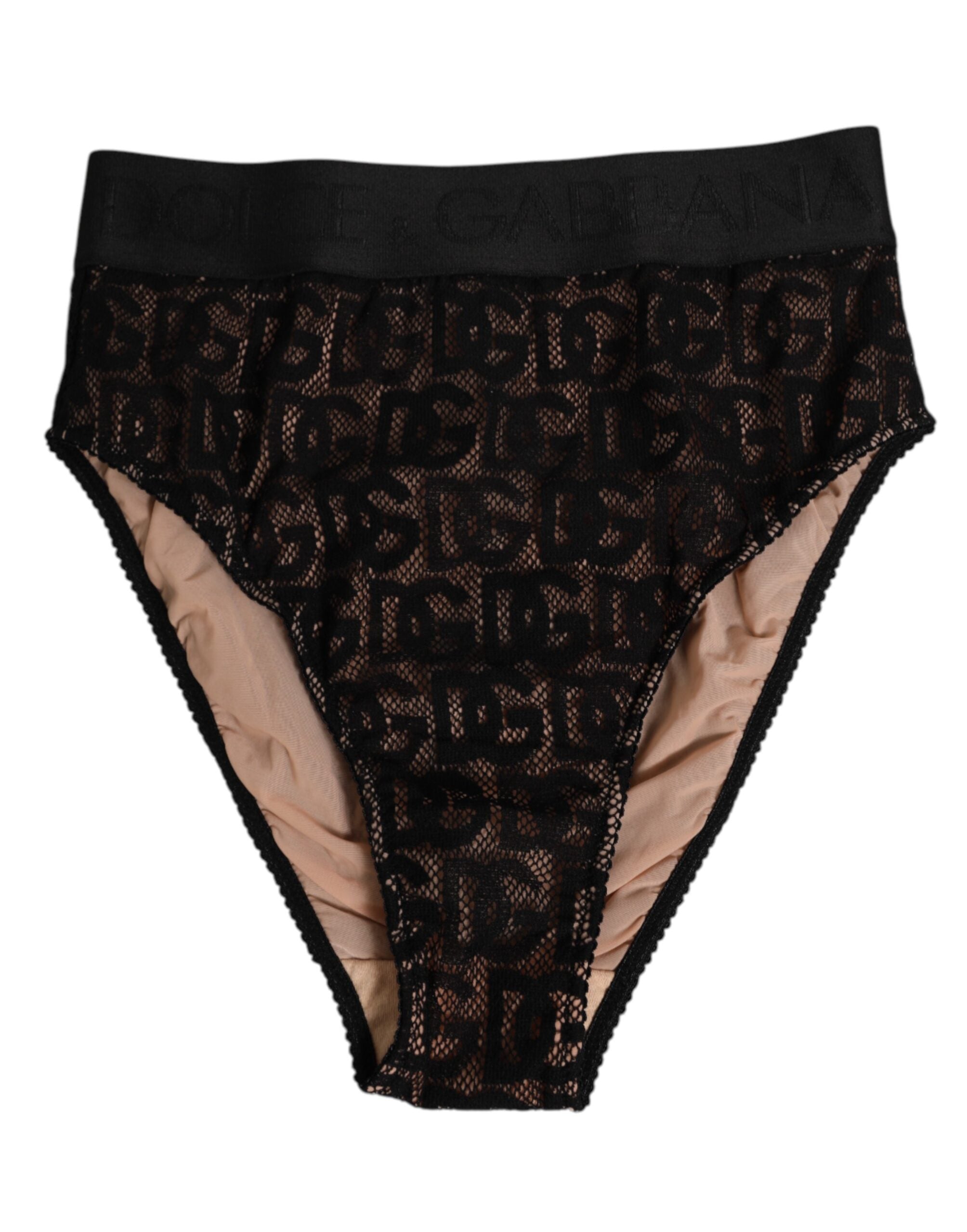 DG Logo Lace Brief — Black