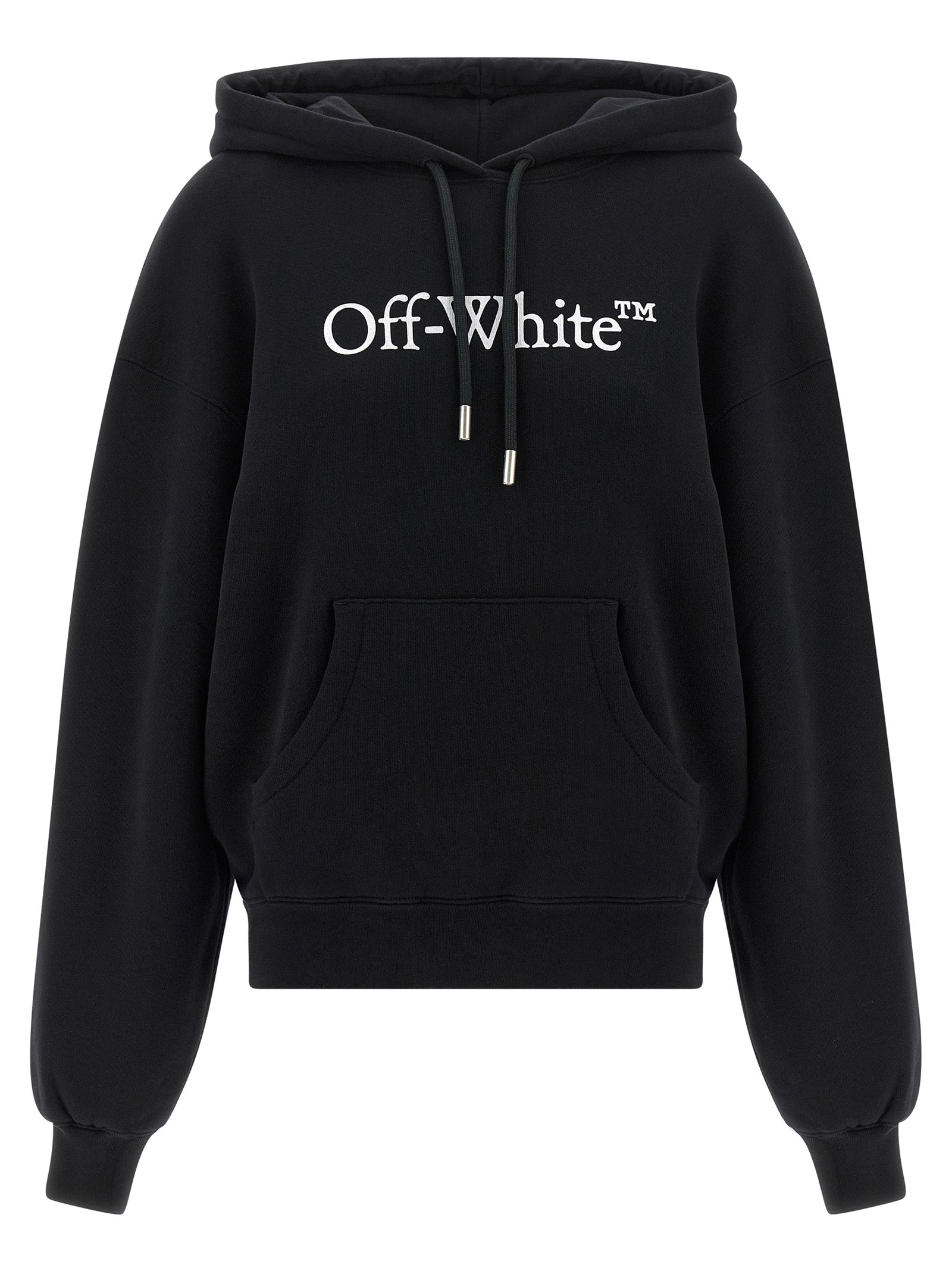 Logo-Print Cotton Hoodie — Black