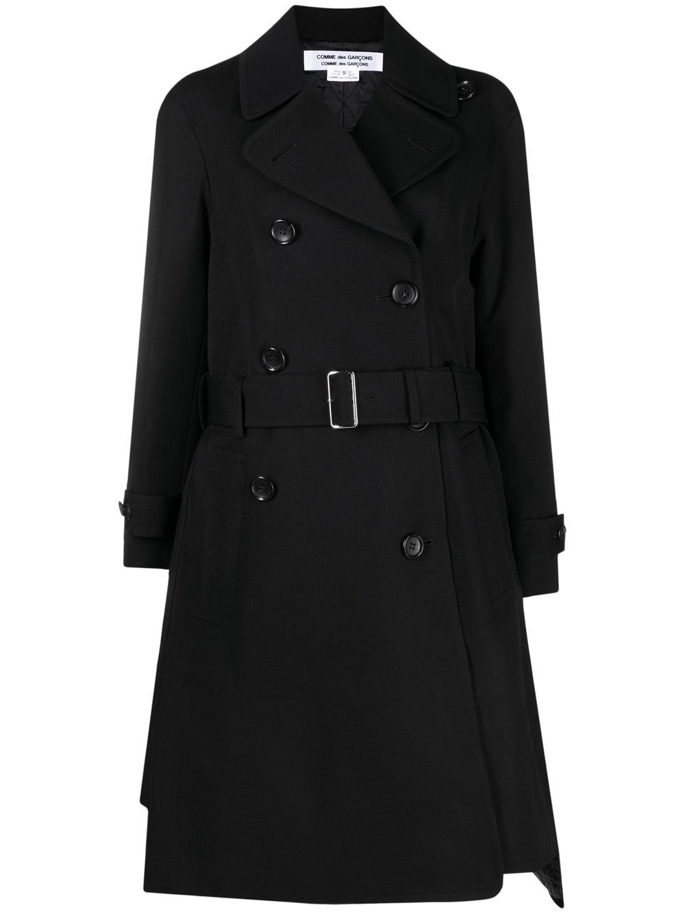 Double-breasted coat - Black