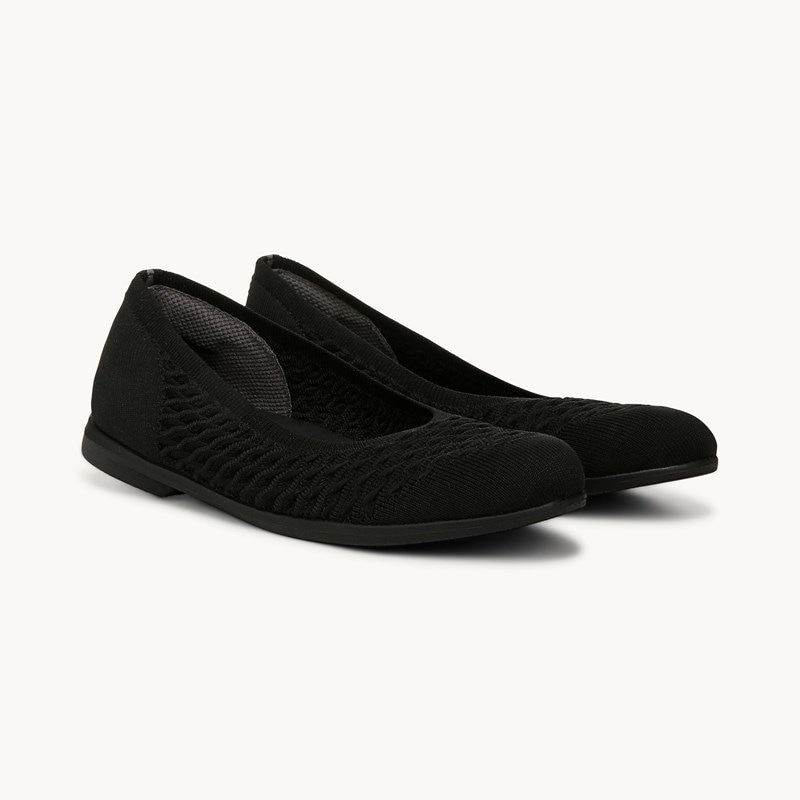 For Khloe Slip On Shoes Black Cable Knit