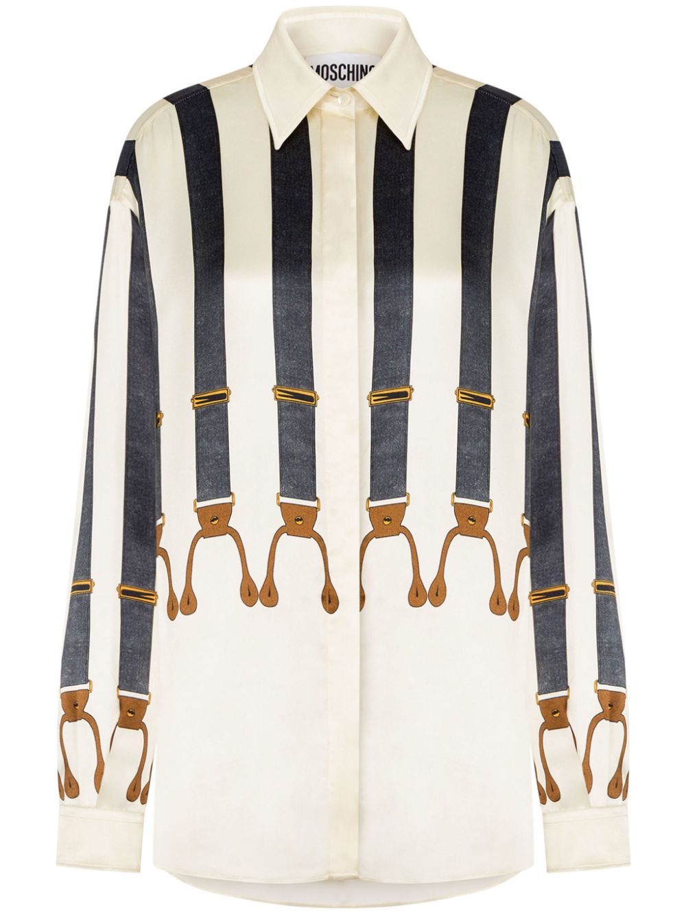 Belt Print Shirt - Neutrals