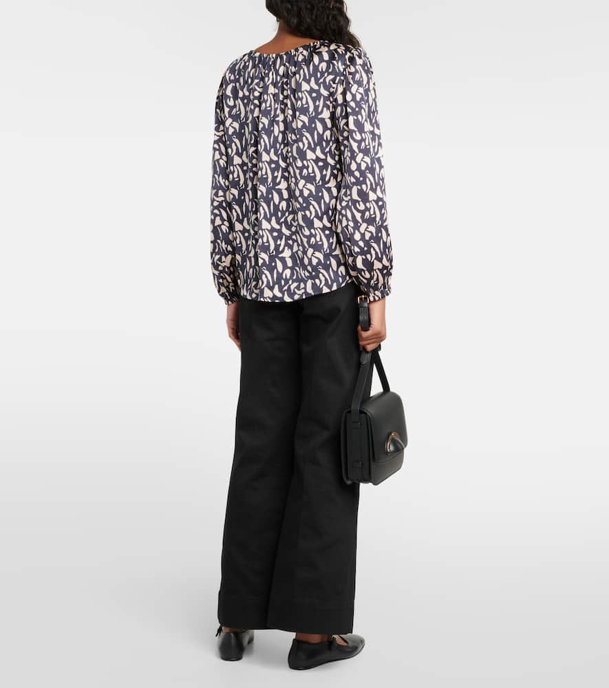 Kade printed satin blouse