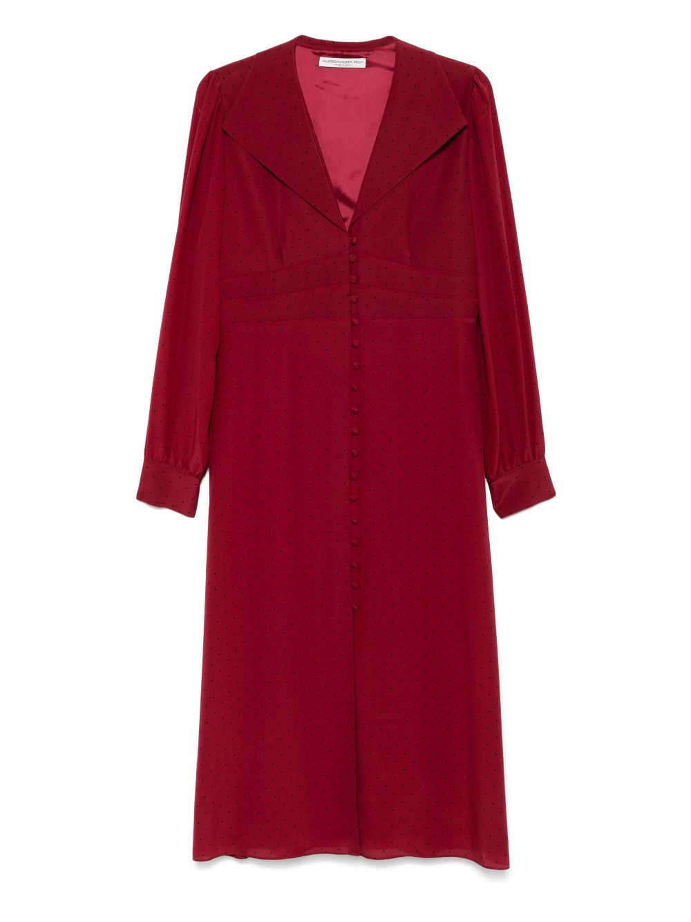 Alessandra Rich polka-dot collar dress - Red