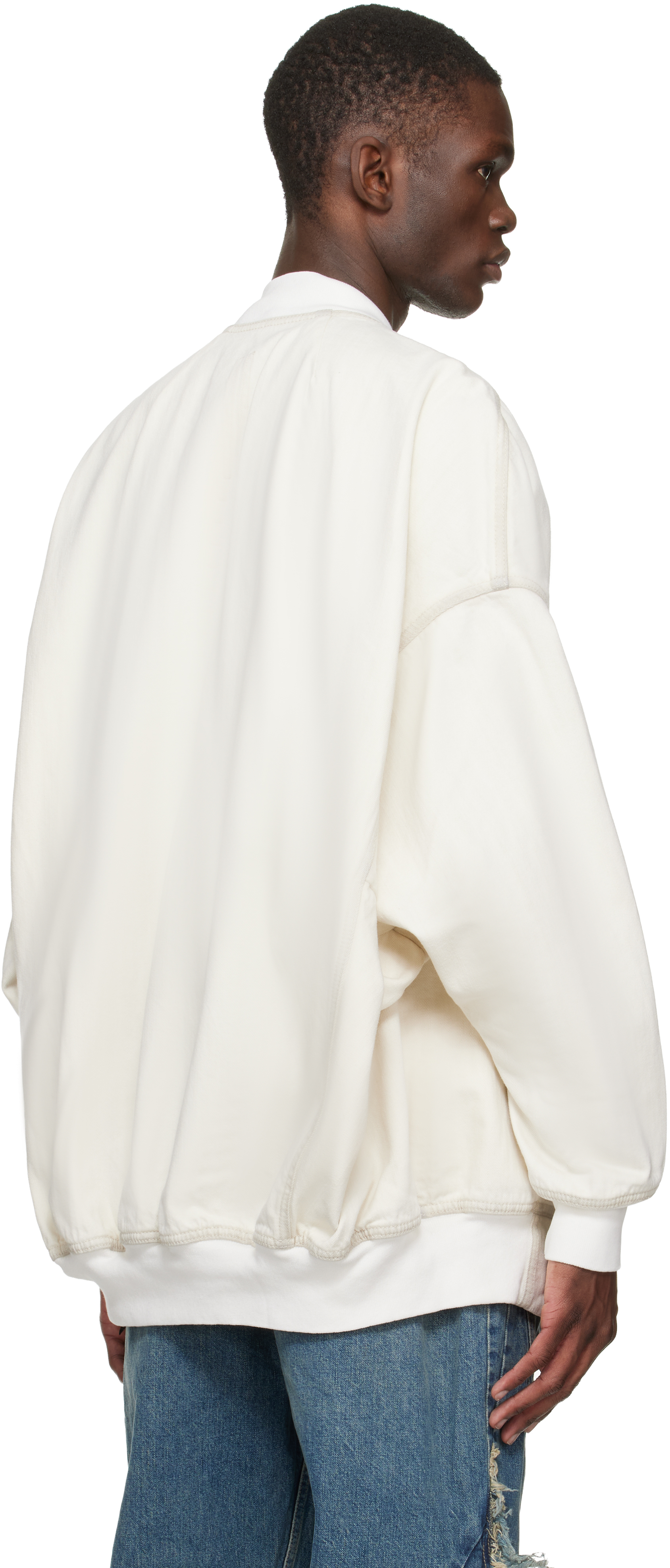 Off-White Temple Jumbo Denim Flight Jacket