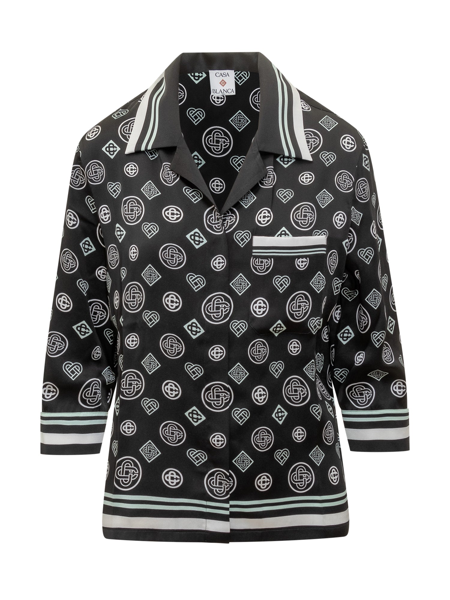 Silk Logo Pyjama Shirt