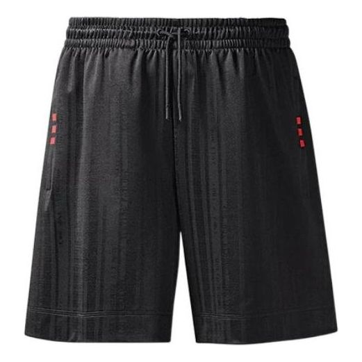 Men's originals x Alexander Wang Crossover Solid Color Lacing Athleisure Casual Sports Shorts Black