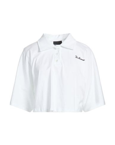 Woman Polo shirt White Size L Cotton