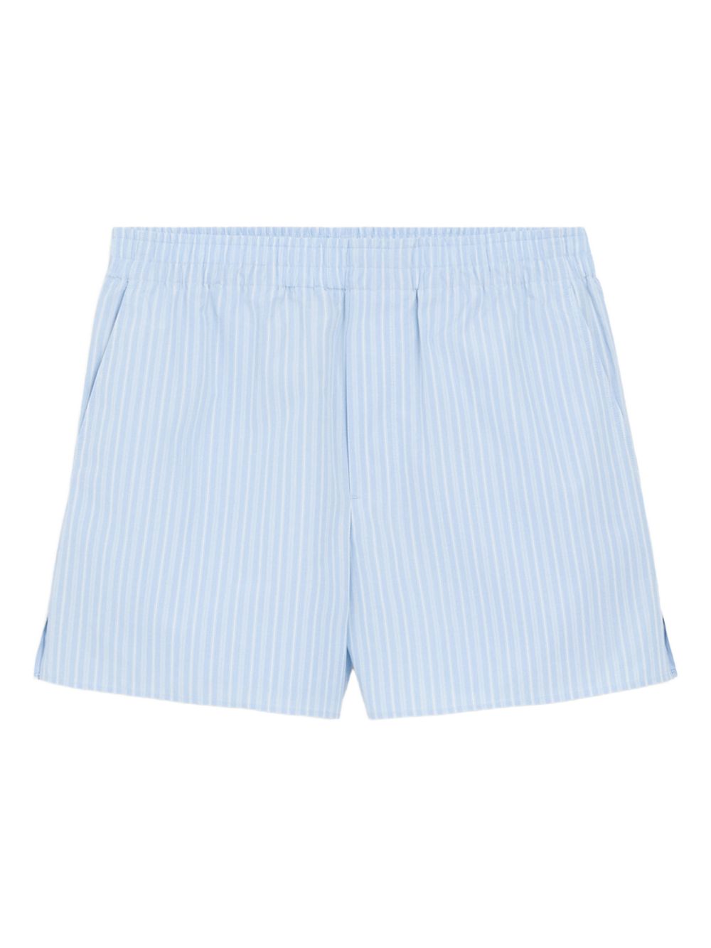 Striped cotton shorts