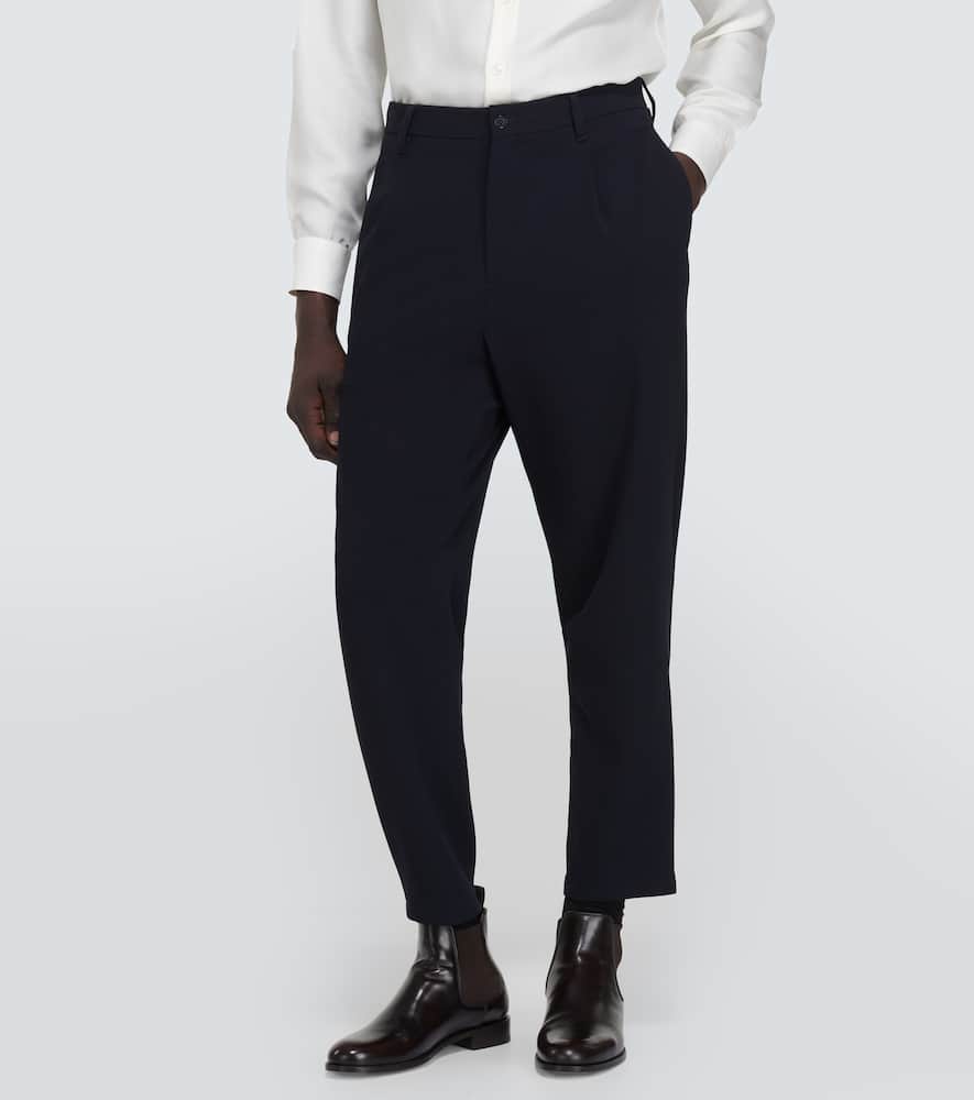 Virgin wool straight pants