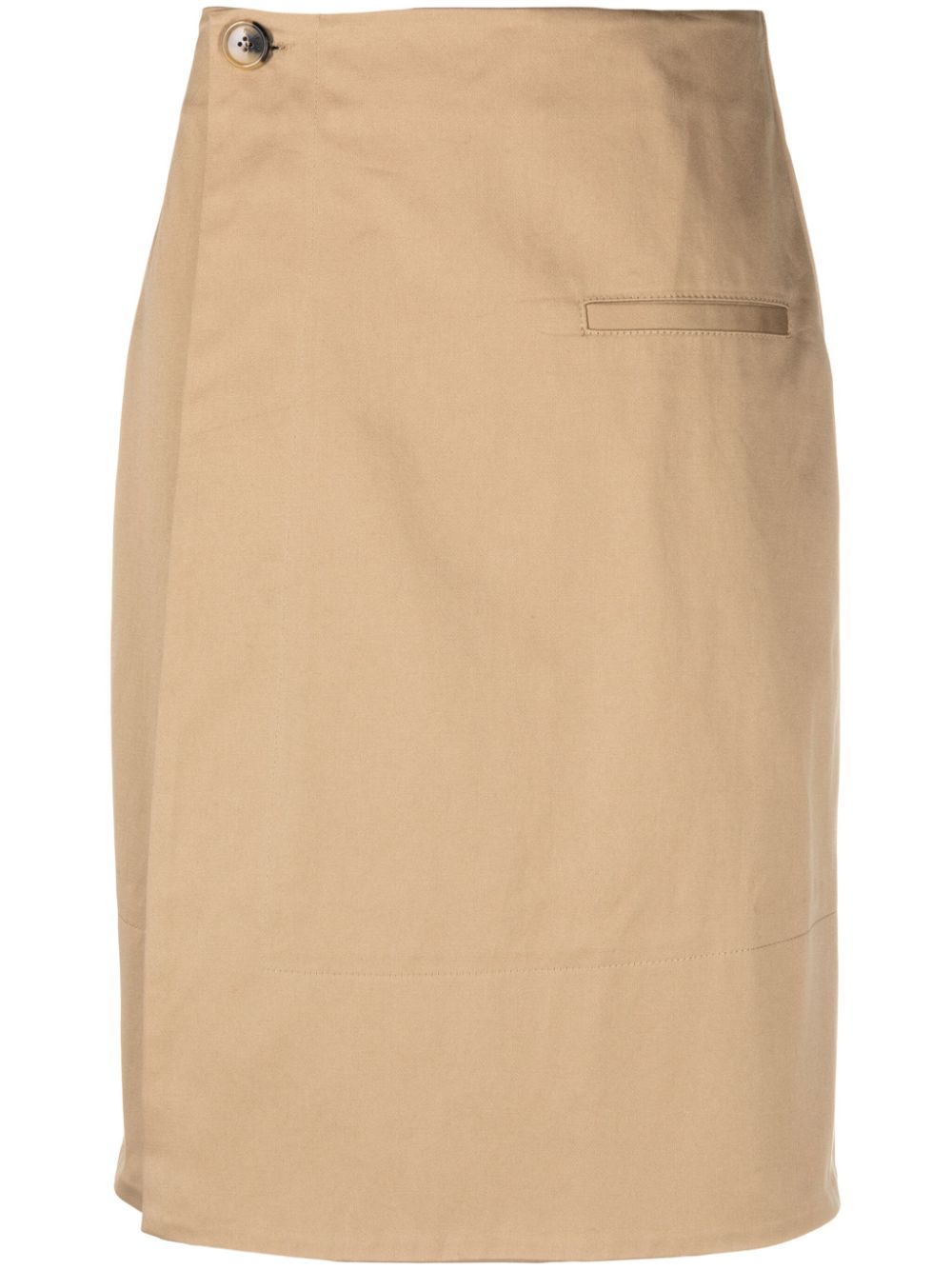 High-waist A-line miniskirt - Neutrals