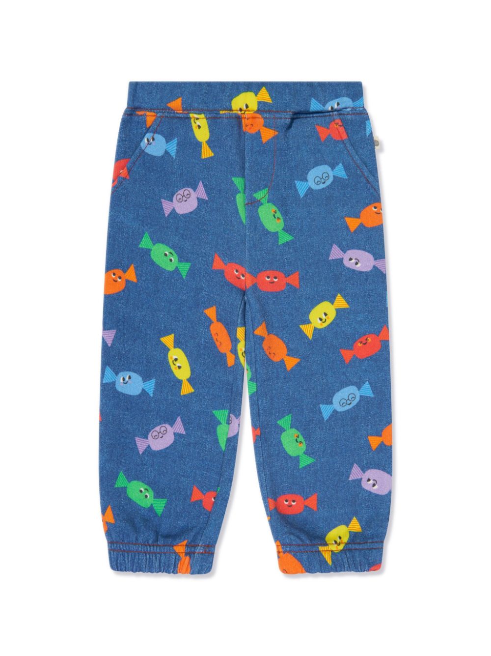 Illustration-print track pants - Blue