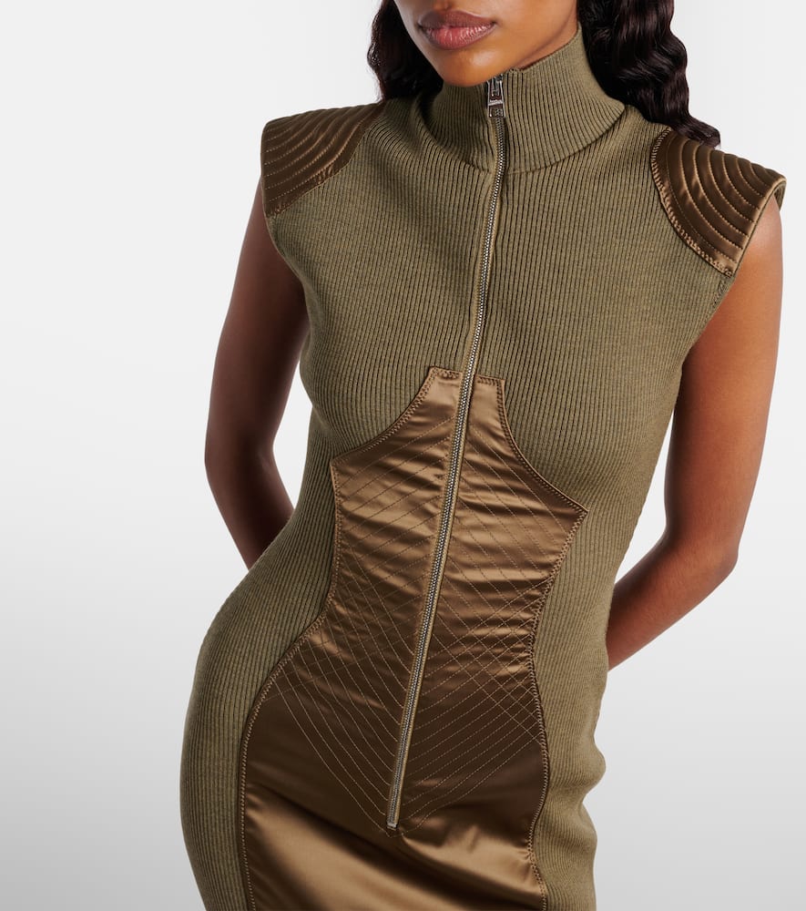 Wool-blend minidress