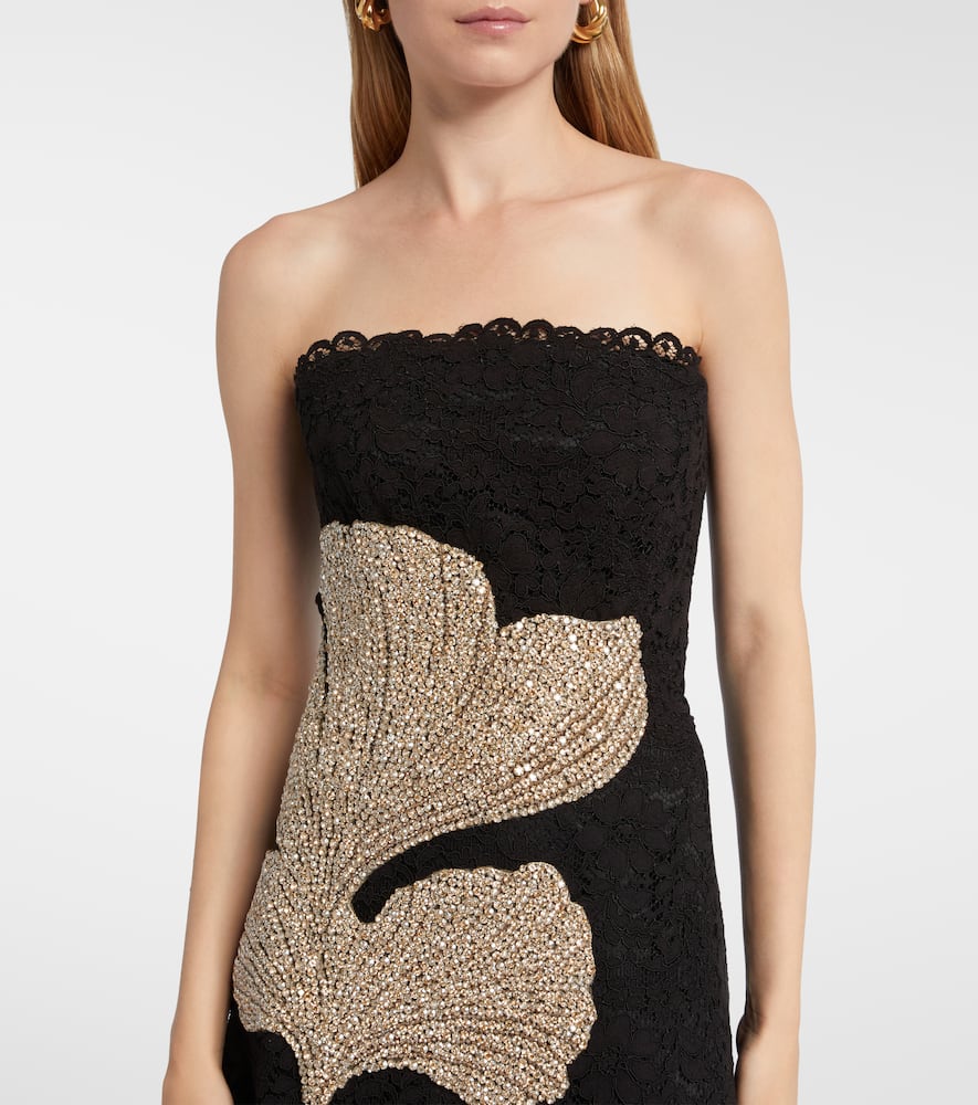 Hallis embellished lace gown