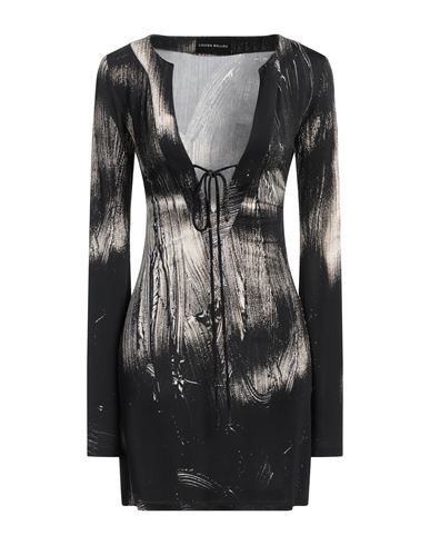 Louisa Ballou Woman Mini dress Black Size M Viscose, Elastane