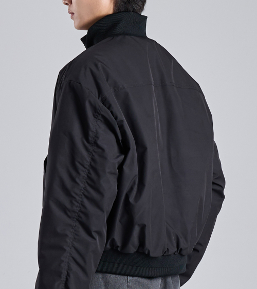 Stand Collar Blouson Crop Jacket