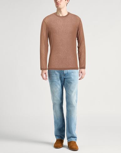 Daniele Fiesoli Man Sweater Brown Size M Viscose, Nylon, Cashmere, Elastane