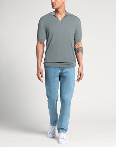 Beyond Time Man Polo shirt Lead Size 40 Cotton