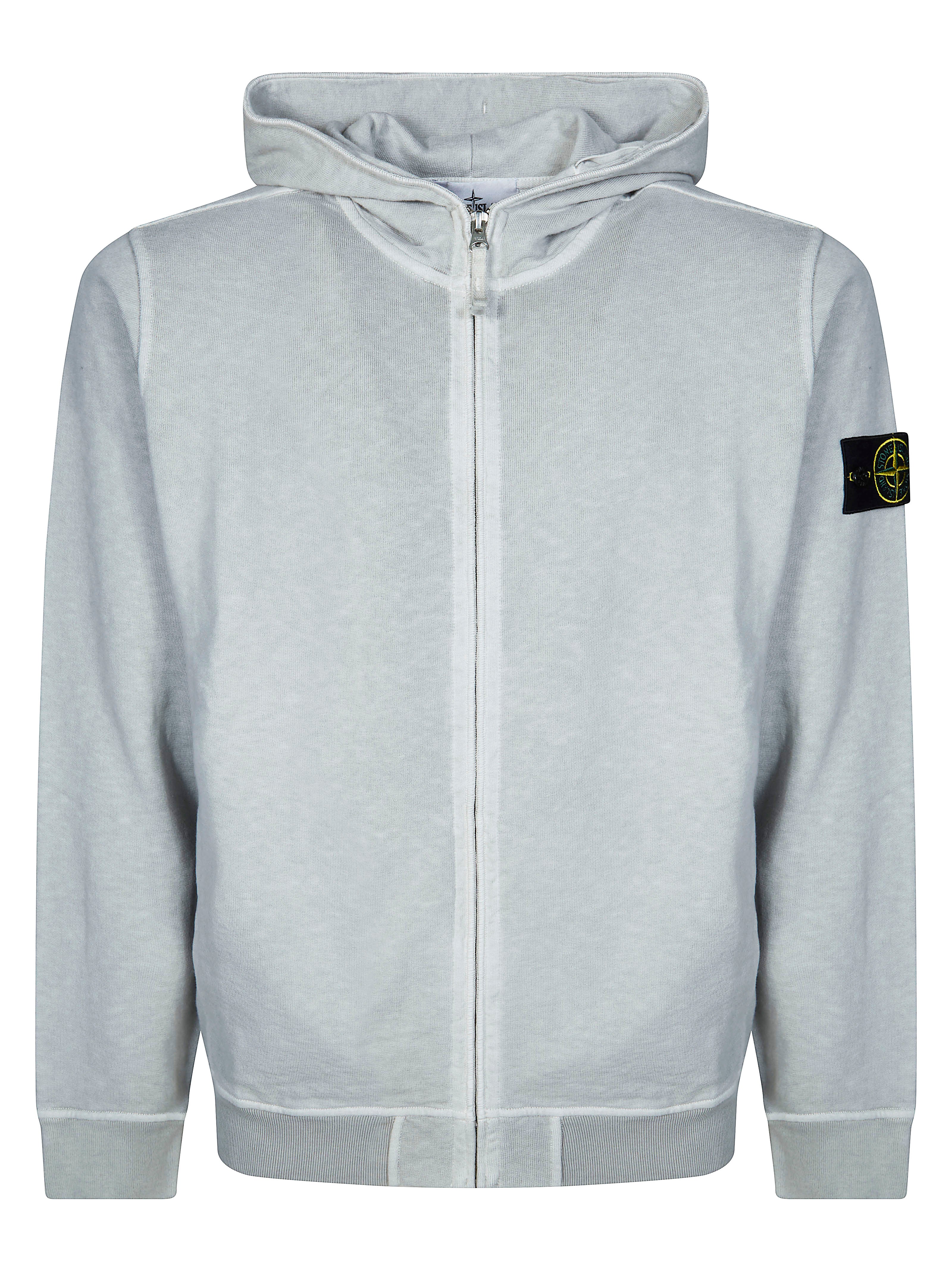 Oleander Regular-fit Zip-up Hooded Sweatshirt with Pockets MALFILÉ FLEECE 'OLD' EFFECT