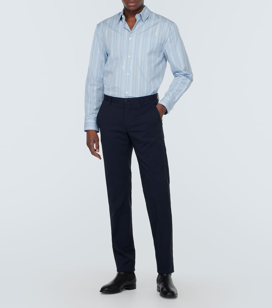 Striped cotton poplin shirt