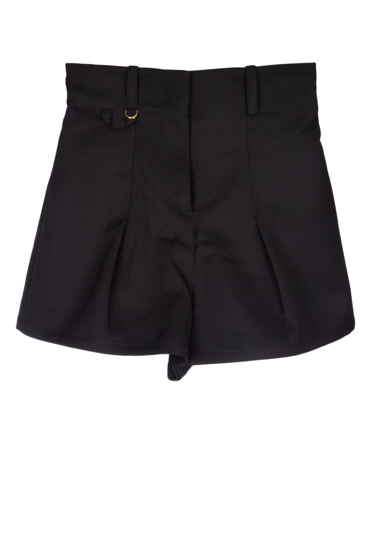 Le Bari pleat-detail shorts - Black