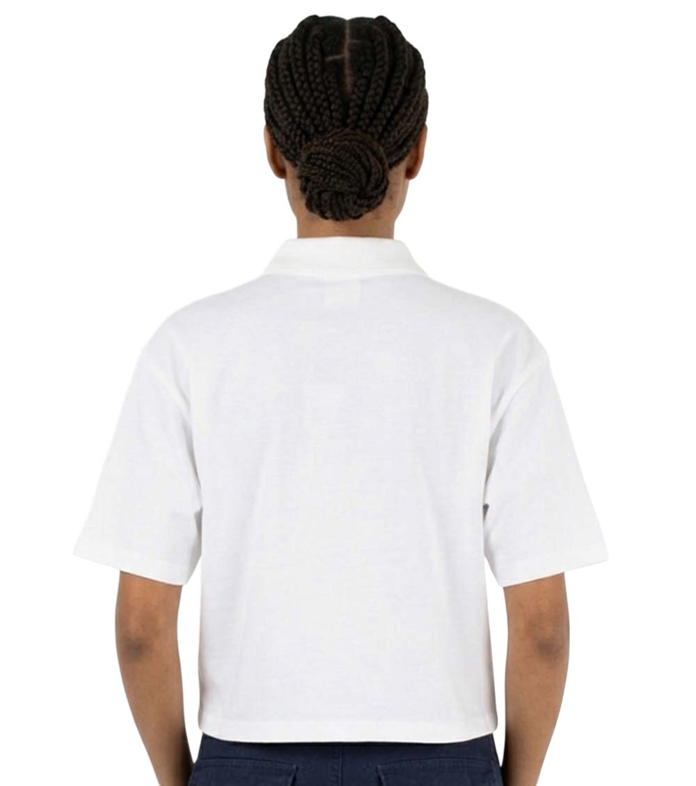 White Logo Shirt Collar Polo