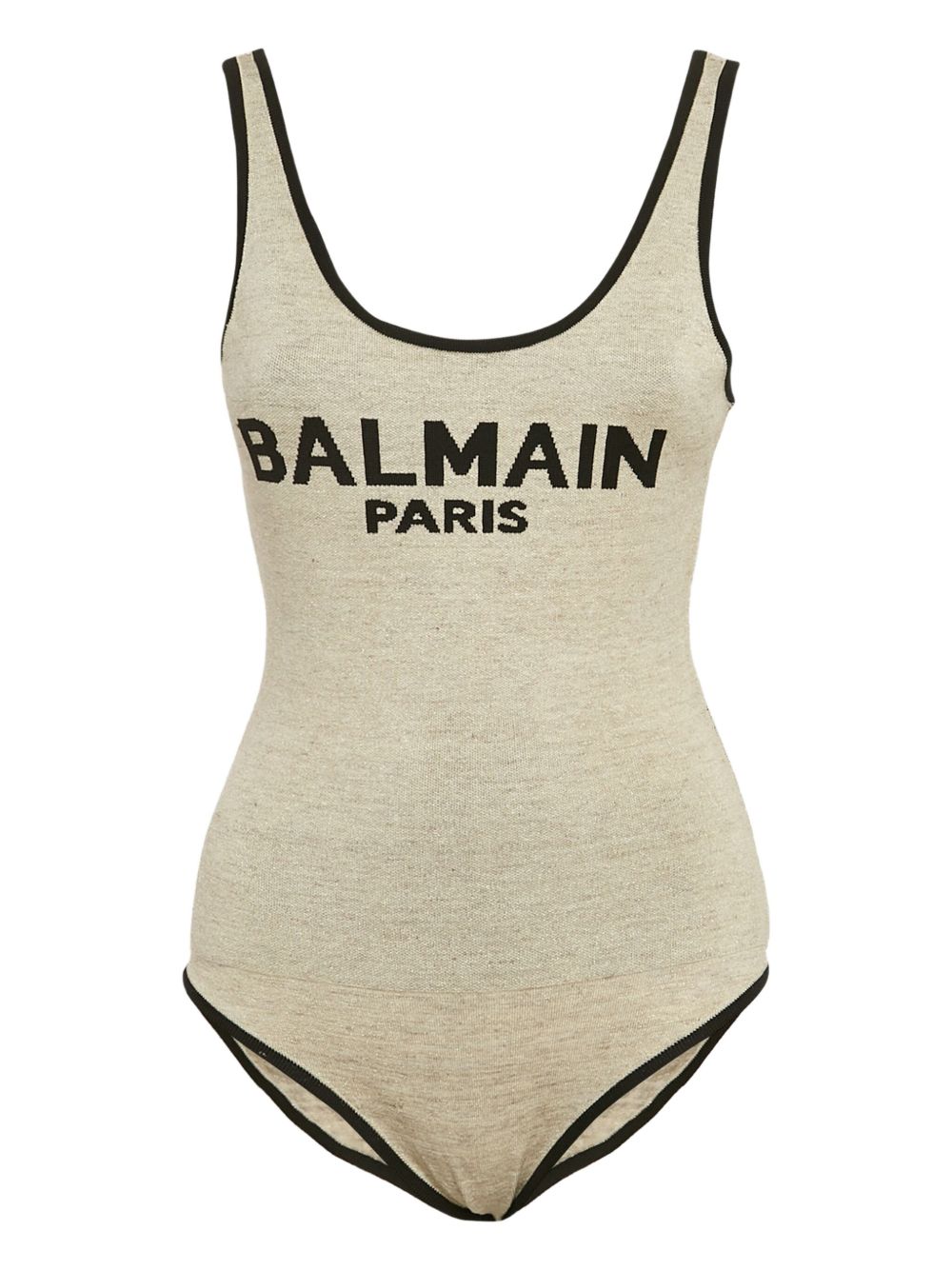 Logo-print bodysuit - Neutrals