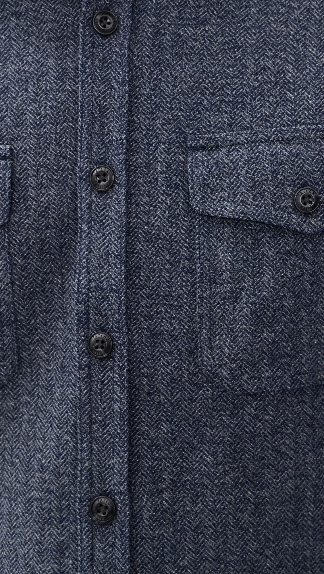 The CPO Shirt Jacket Indigo Ash Herringbone