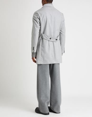 Roberto P Luxury Man Coat Light grey Size 42 Wool