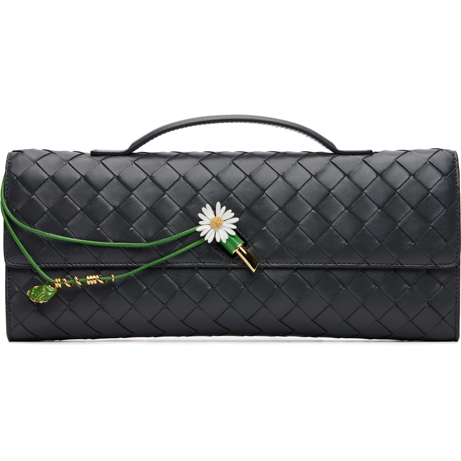 Navy Daisy Closure Andiamo Clutch