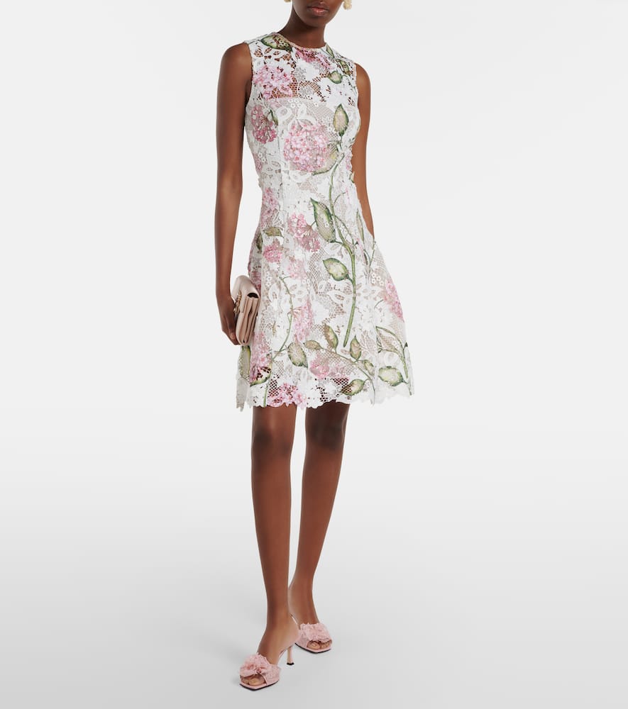 Skye Corsage floral-appliqué lace mules