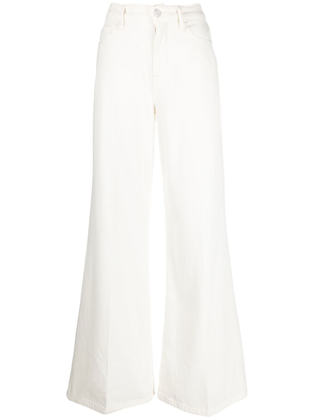 Flared tailored trousers - White
