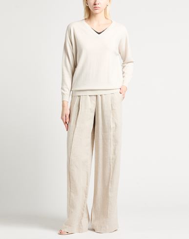 Woman Sweater Ivory Size M Cashmere, Brass, Acetate, Silk