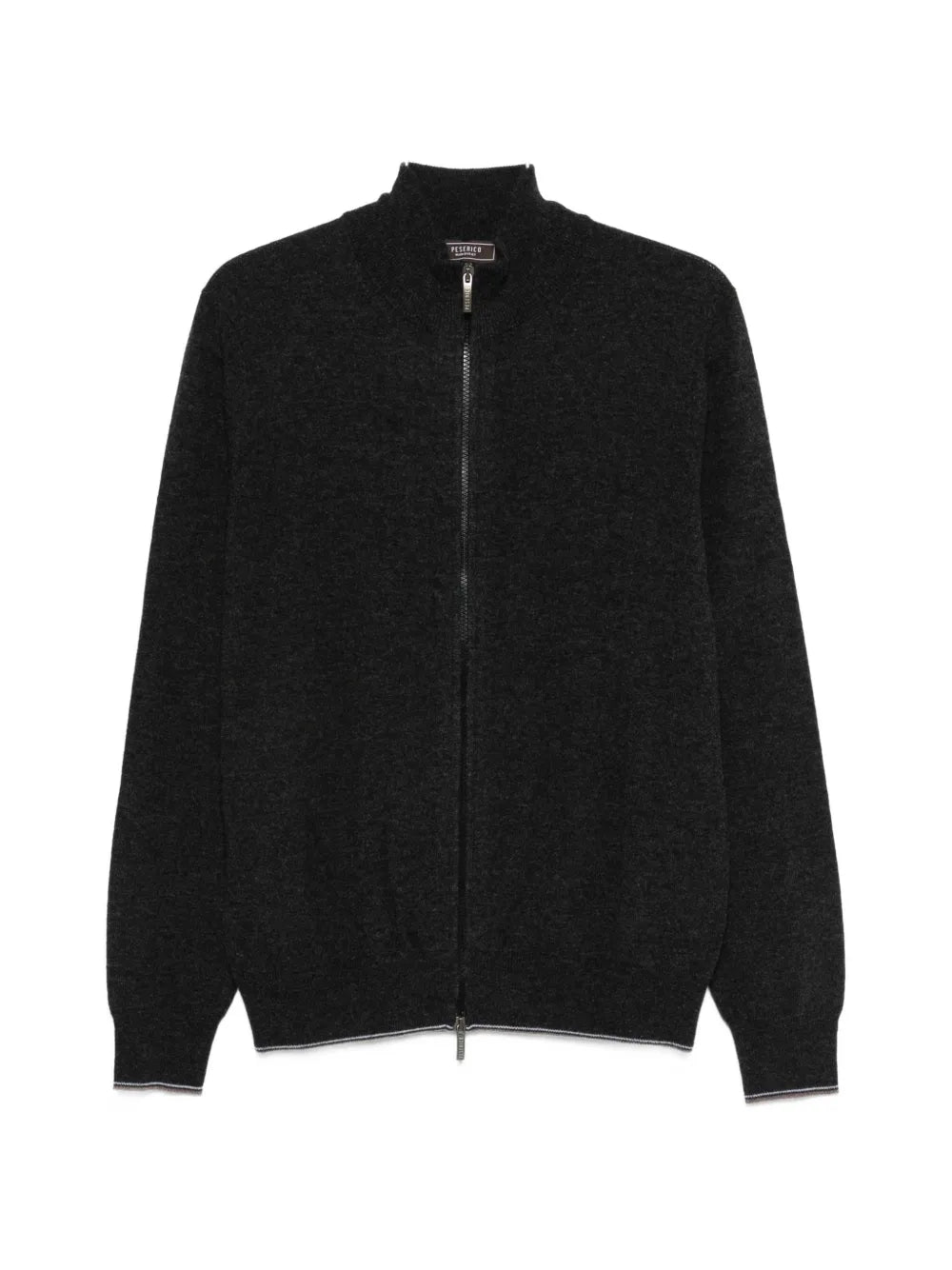 Wool-Cashmere Blend Cardigan — Black
