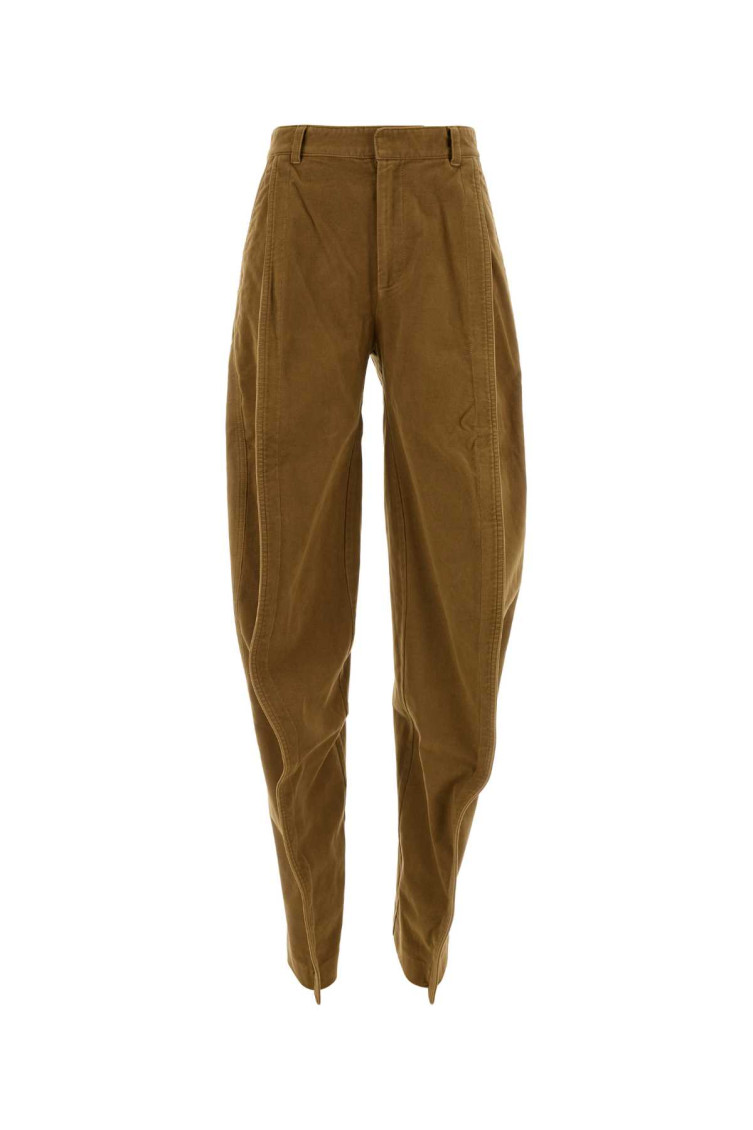 Caramel stretch velvet pant