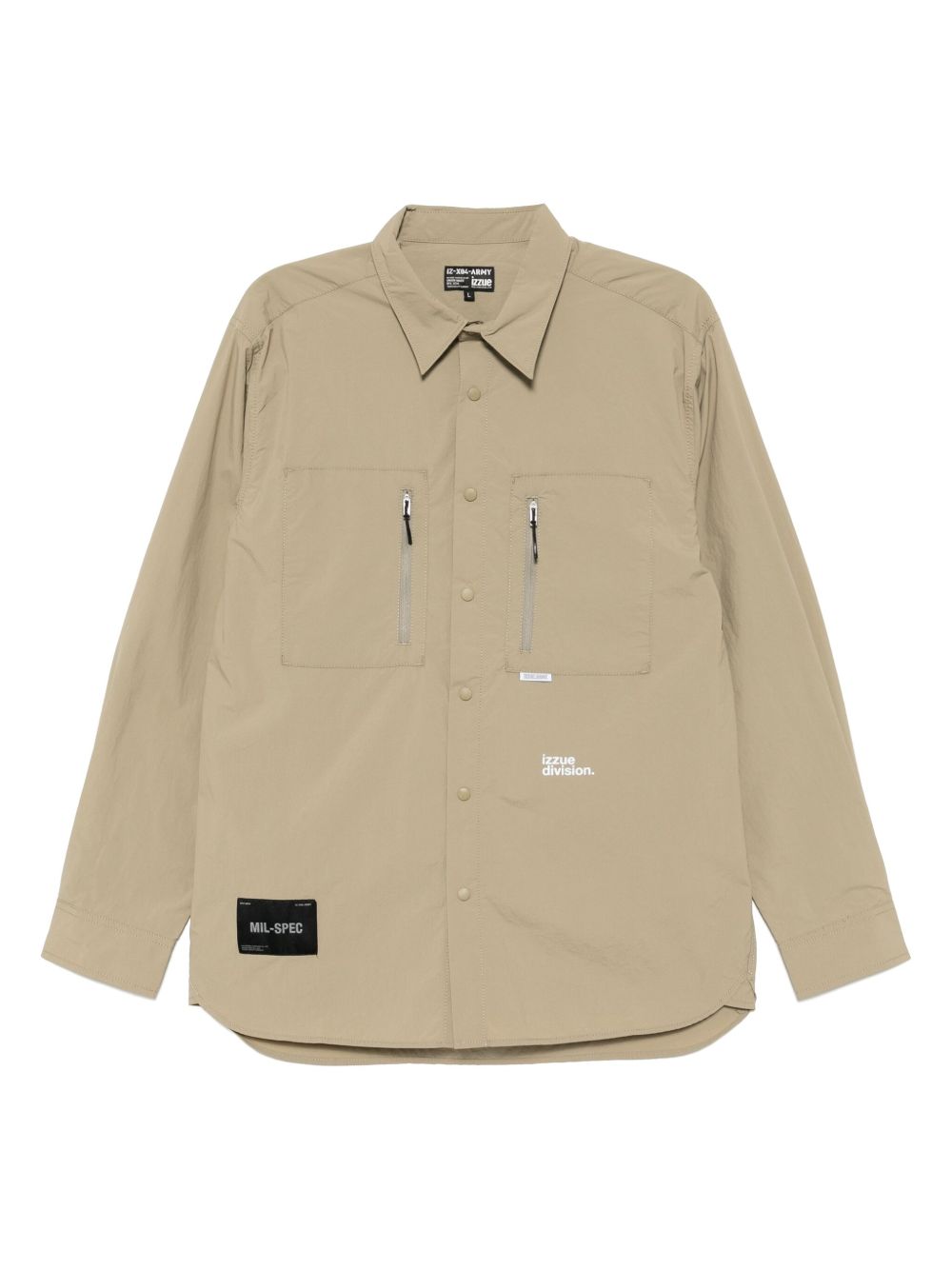 Izzue logo-print shirt - Neutrals