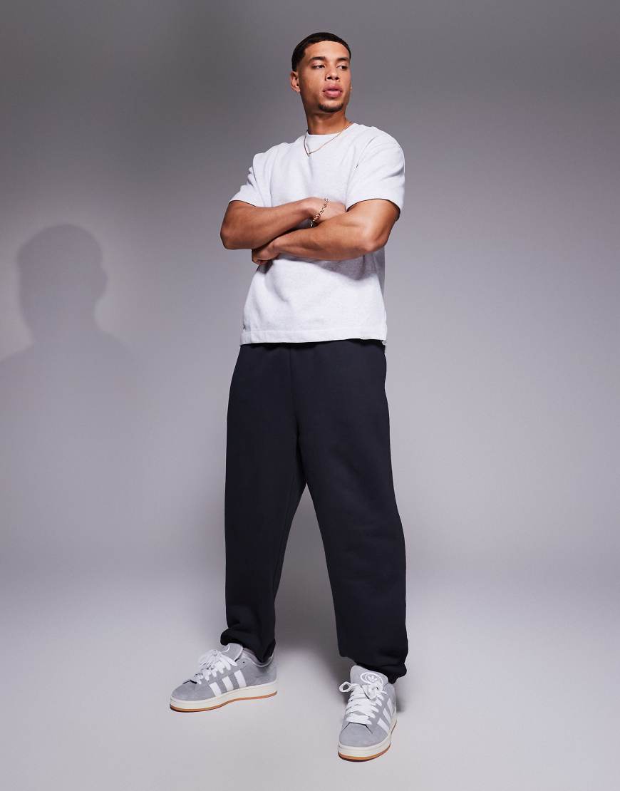 Premium heavy weight oversized joggers 400gsms in obsidian-Grey
